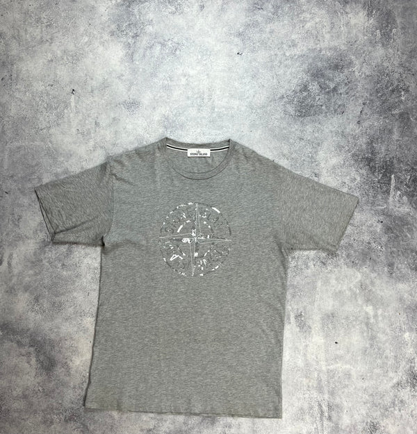 Stone island grey graphic tee