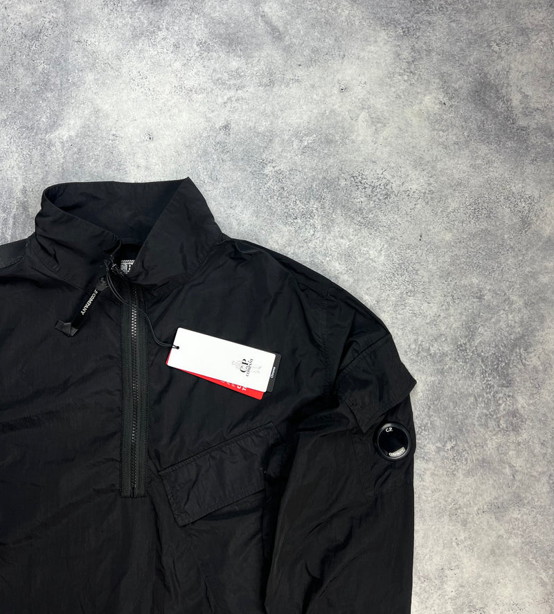 CP company nylon chrome black half zip overshirt