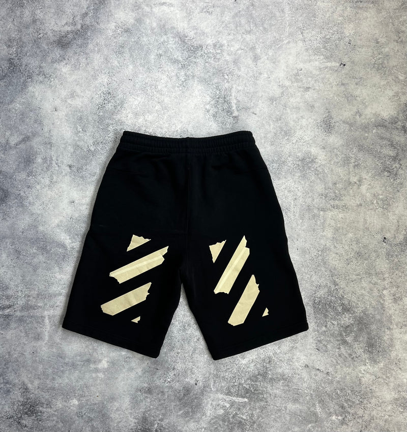 Off-white tape black shorts