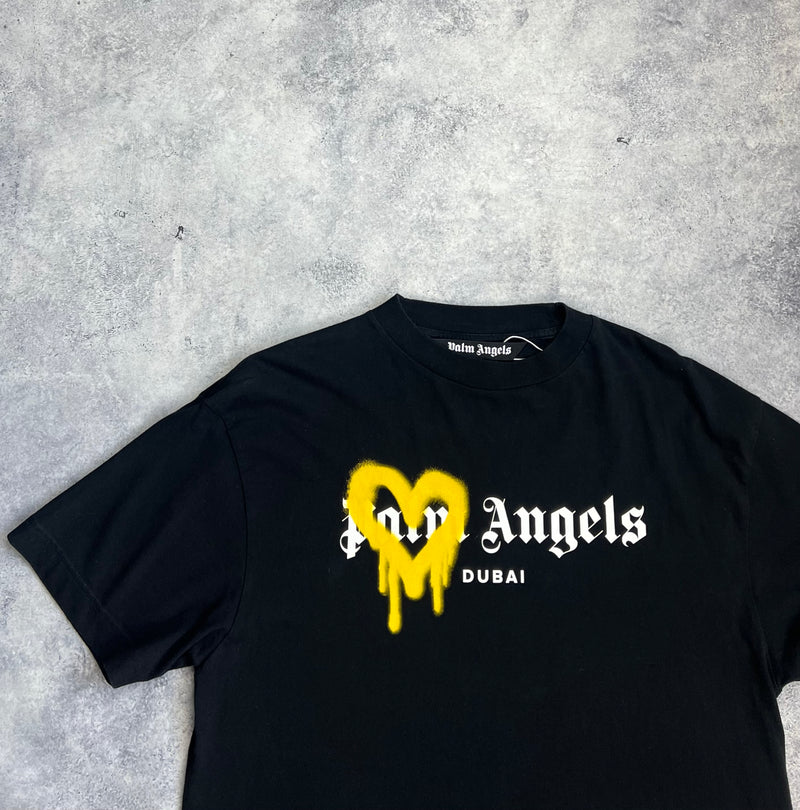 Palm angels black Dubai spray tee