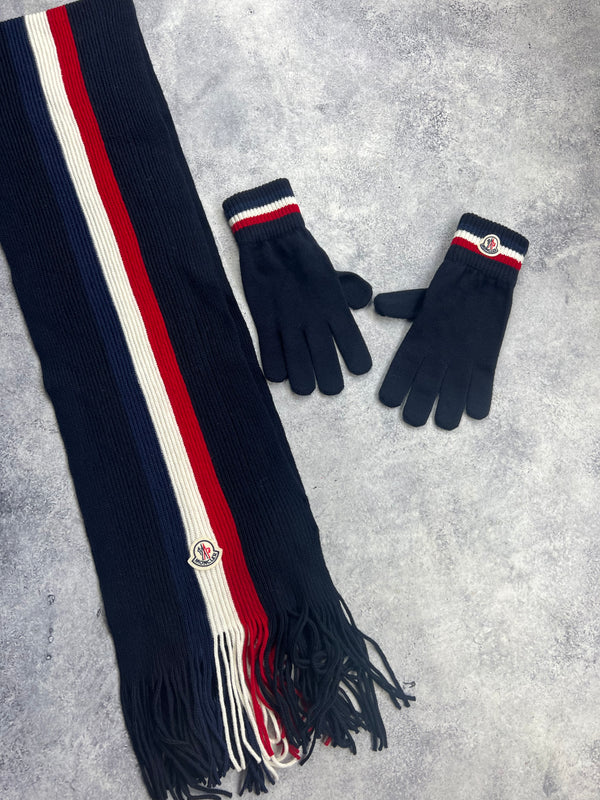 Moncler wool scarf & gloves set