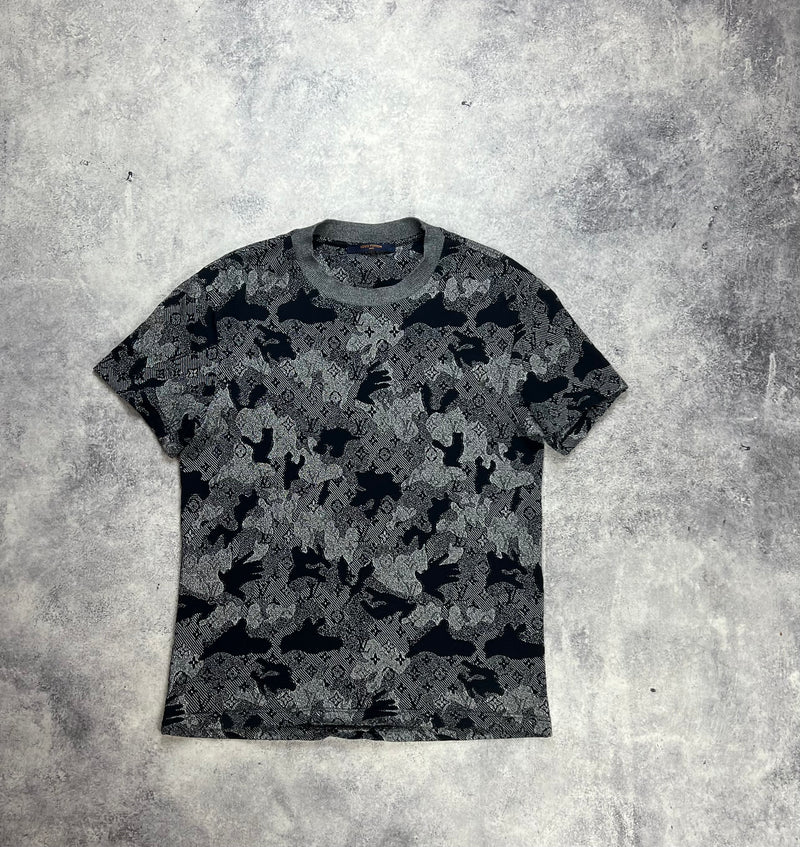 Louis vuitton grey camo jacquard tee