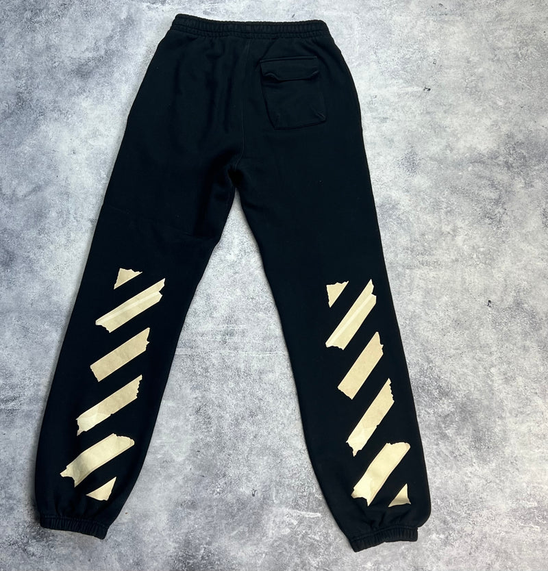 Off-white tape black joggers