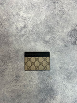 Gucci GG supreme beige cardholder