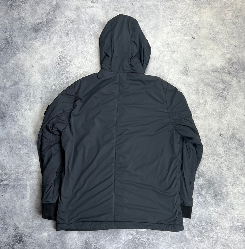 Stone island 2021 dark grey composite polartec hooded jacket