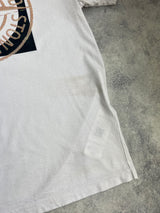 Stone island 2022 white tricromia two tee