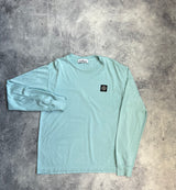 Stone island SS22 aqua blue L/S tee