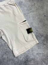 Stone island 2018 cream cotton shorts