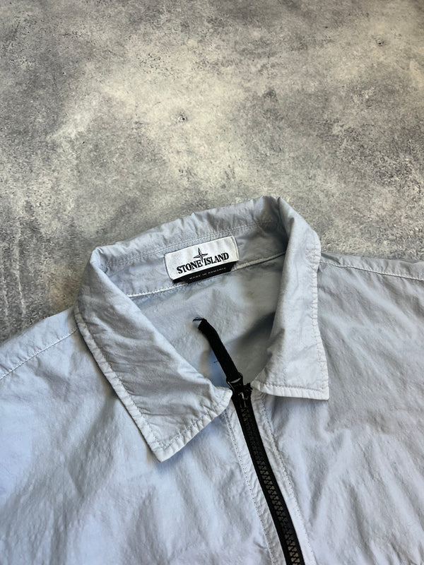 Stone island 2020 baby blue nylon overshirt