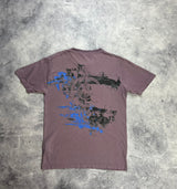 Stone island 2020 purple paint stroke tee