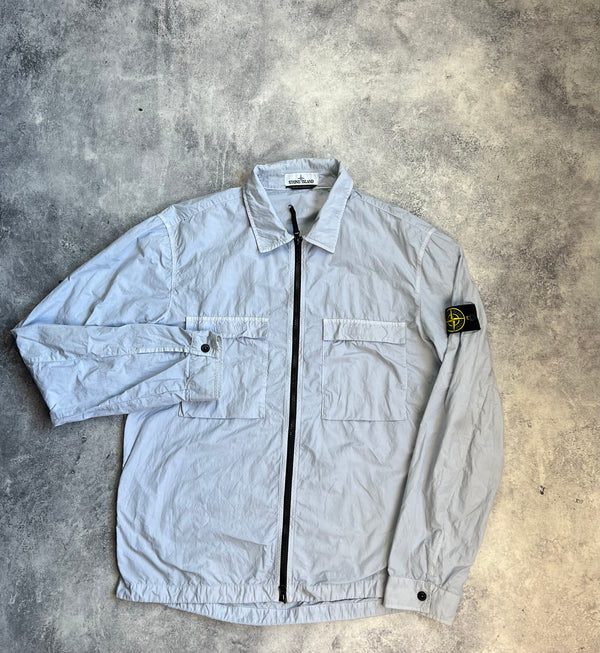 Stone island 2020 baby blue nylon overshirt