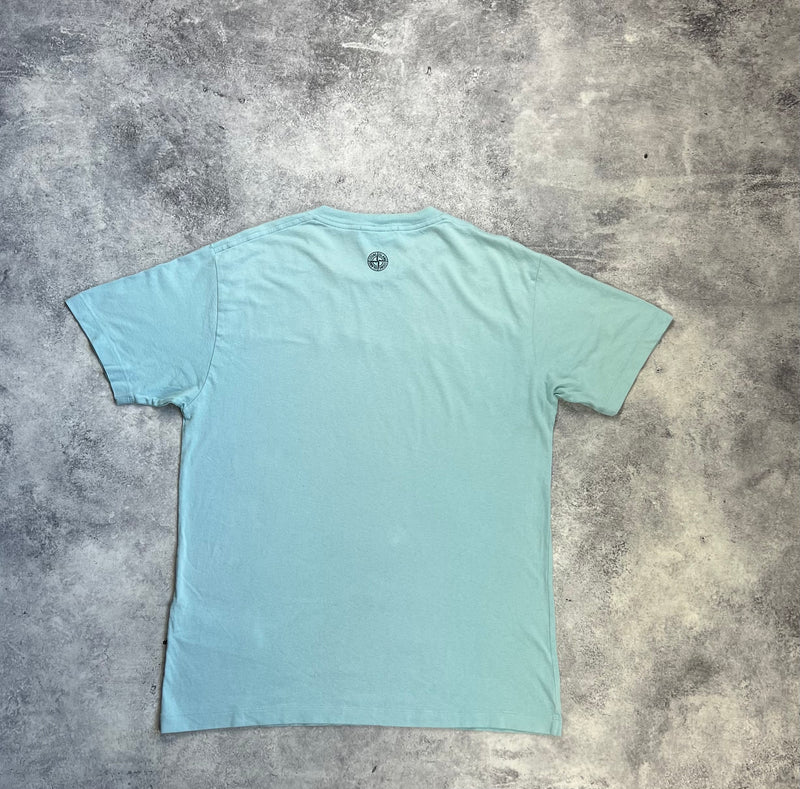 Stone island 2022 baby blue ink two tee