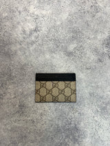 Gucci GG supreme beige cardholder