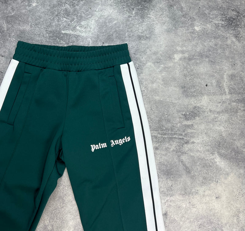 Palm angels dark green track pants