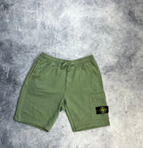 Stone island khaki cotton shorts