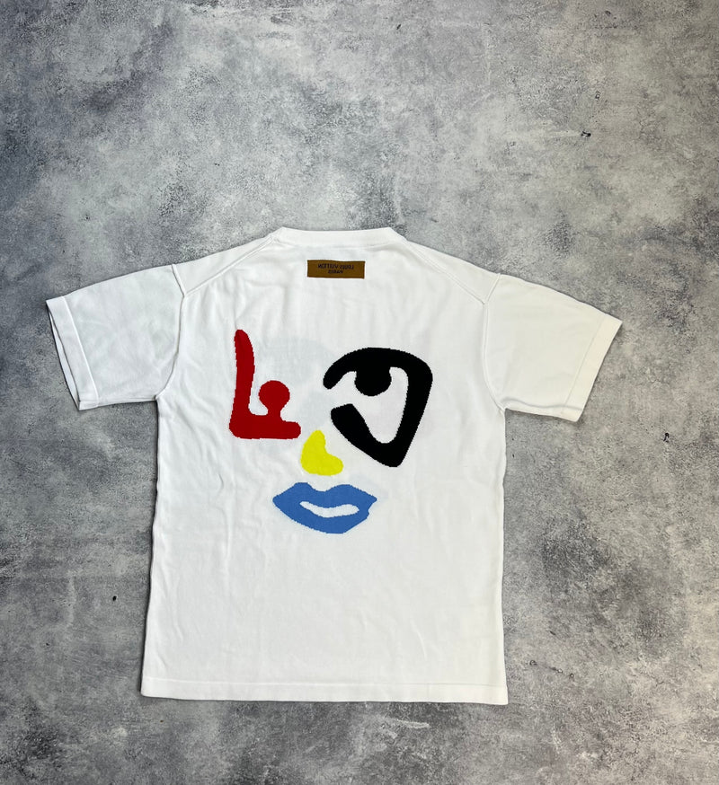 Louis Vuitton white face knit tee