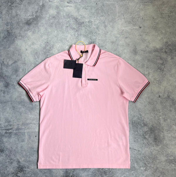 Prada pink polo shirt