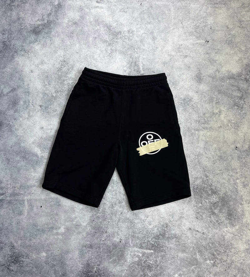 Off-white tape black shorts