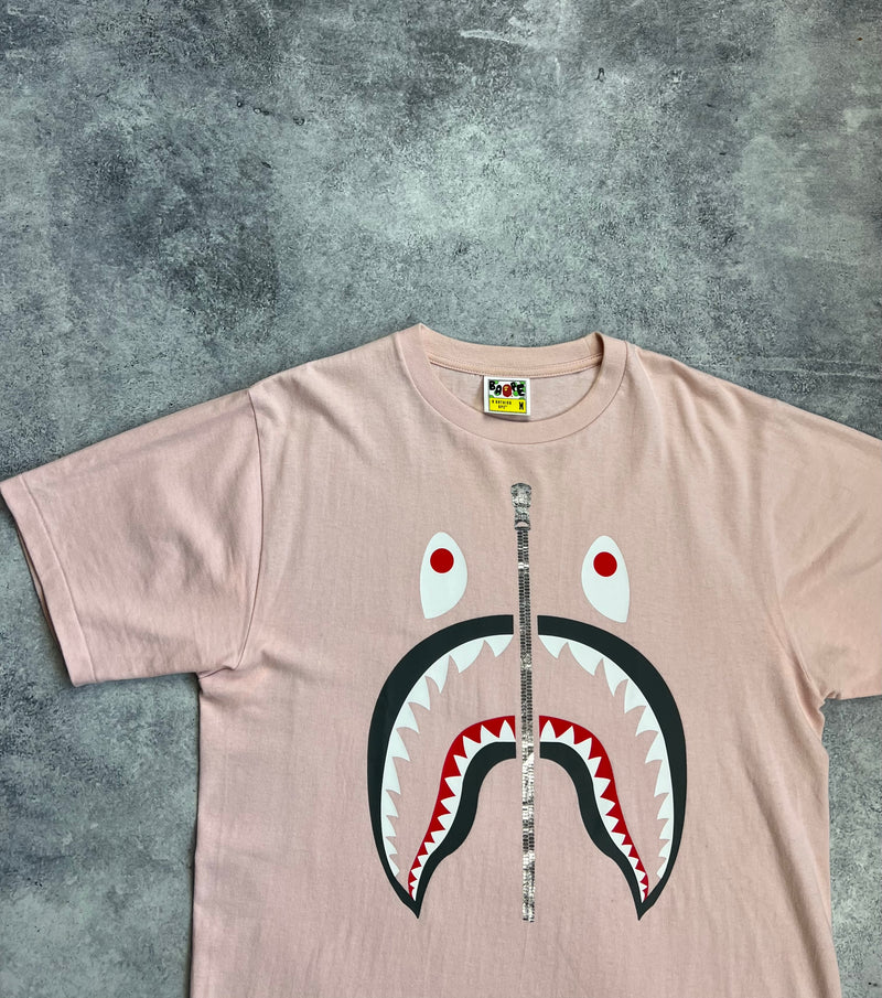 Bape baby pink shark tee