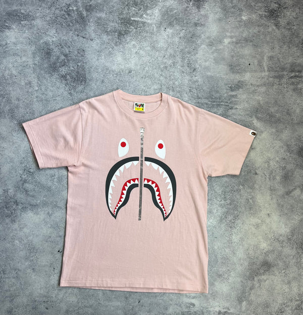 Bape baby pink shark tee