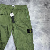 Stone island SS23 khaki nylon cargo trousers