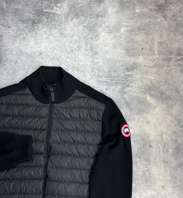 Canada goose black hybridge knit jacket